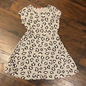 EUC Cat&Jack leopard print dress with swirl bottom